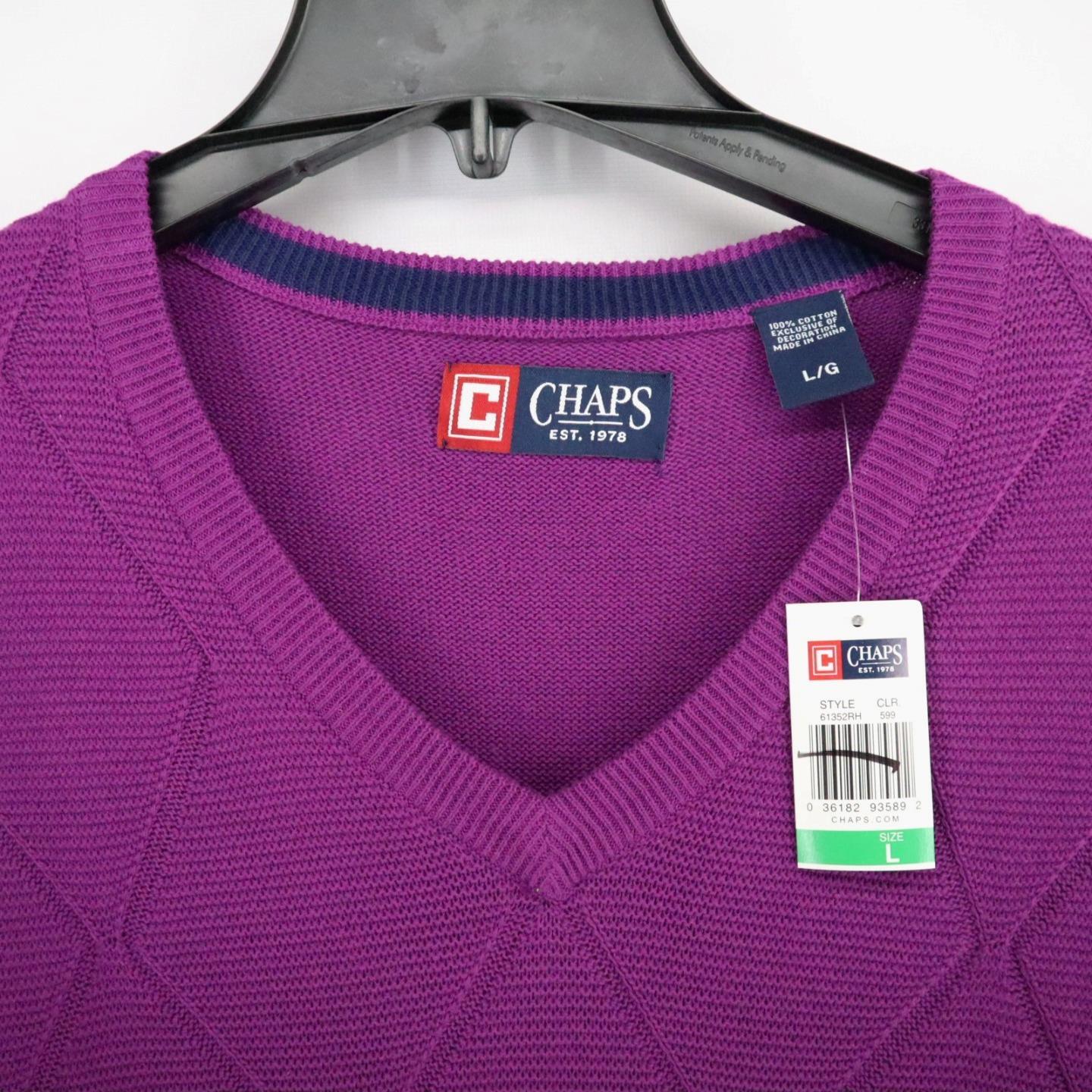 NWT Chaps V-Neck Sleeveless Sweater 