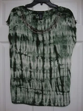 Ladies Large Blouse Top, Cap Sleeve, by Signature Studio.