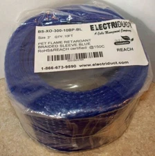 Electriduct PET Expandable Braided Sleeve Wire Cable Sleeve 10' Blue