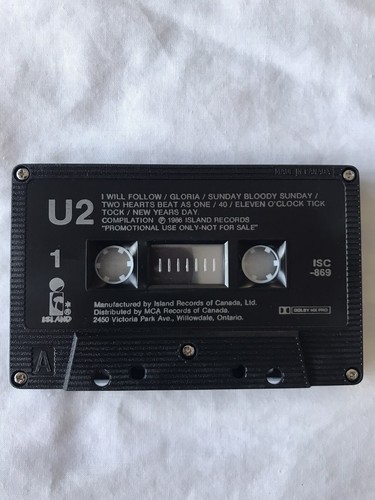 U2 CANADA ONLY PROMO SAMPLER COMPILATION 1986 CASSETTE ISC 869 RARE JOSHUA TREE - Picture 6 of 10