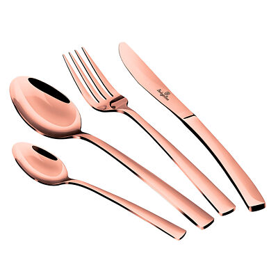 Besteck 24 Teile Edelstahl Poliert, Besteck-Set 6 Personen, Modernes Design  Ber