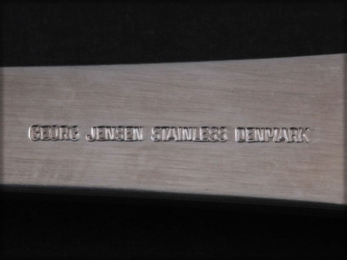 Georg Jensen, Strata Cutlery Child's Spoon Stainless Steel. Henning Koppel. RED! - Picture 5 of 5