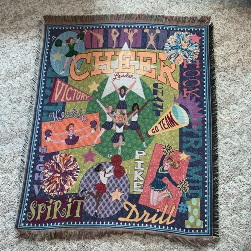 Blanket Cheerleader Woven Throw School Spirit Drill Dance Team Victory Award - 第 1/9 張圖片