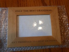 Only the Best Grandmas Get Promoted Wooden Picture Frame - NIB