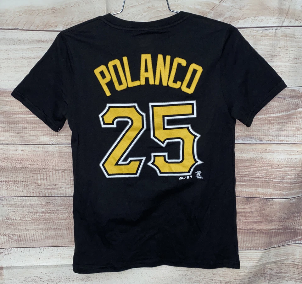 Camiseta Majestic Boys Piratas de Pittsburgh Talla M Negra Polanco 25 NUEVA LBB76 Foto 3 de 3