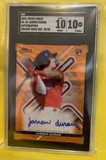 2022 Topps Finest Jarren Duran 25/25 SCG 10/10 Red Sox All Star MVP