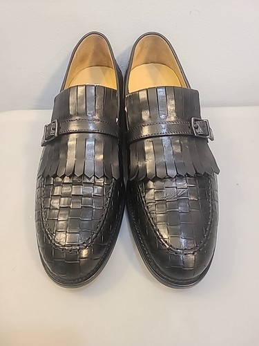 Paul Fredrick Men's Shiloh Kiltie Loafer Sz 8M Italy great condition Black - Picture 6 of 10
