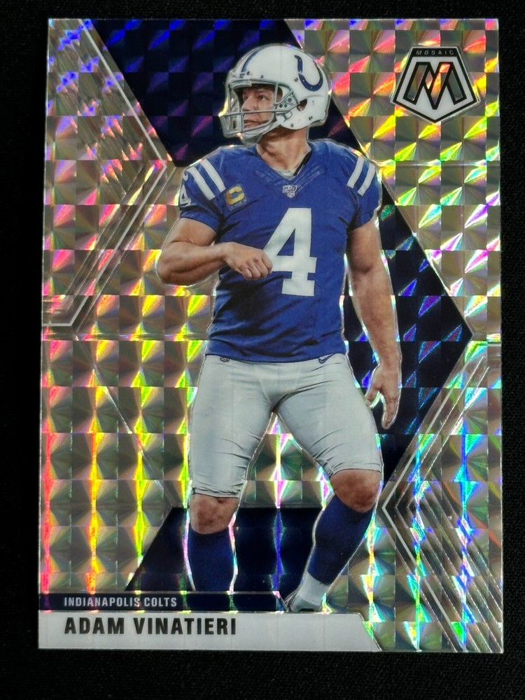 2020 Panini Mosaic Silver Adam Vinatieri #95 Patriots HOF GOAT SP RARE