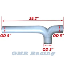 Aluminized 5" Inch ODx 39.2" Freightliner Heavy Duty Exhaust Y Pipe 04-12104-000