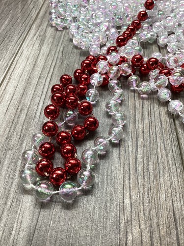 Red White Crafting Christmas Bead Lot Valentines Day Hearts Love Holidays 2lbs - Picture 7 of 16