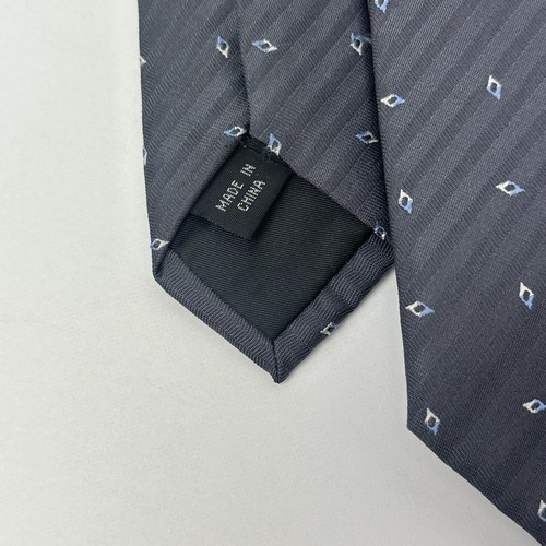 Marc Anthony Neck Tie Black Stripes Diamond Shape Pattern - Picture 7 of 8
