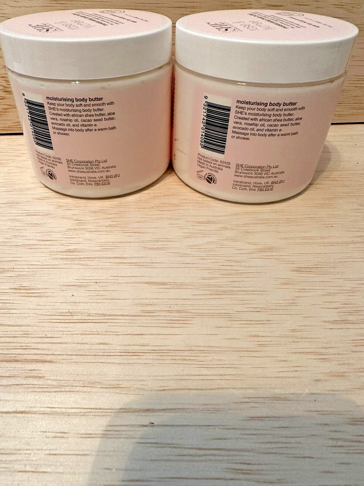 OM SHE Aromatherapy Rose & Lychee Moisturizing Body Butter - Lot of 2
