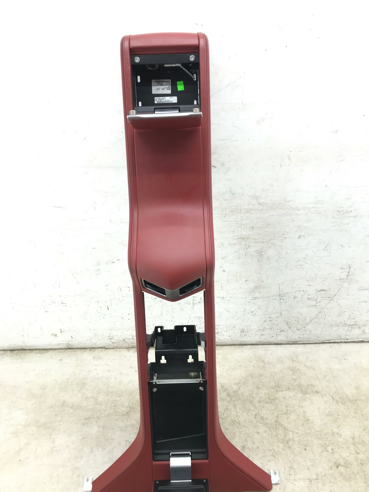 ASTON MARTIN RAPIDE FRONT CENTER CONSOLE COMPARTMENT RED LEATHER OEM