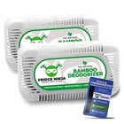 Fridge Ninja Natural Fridge Fresheners (2 Pack) - Unscented Charcoal Fridge