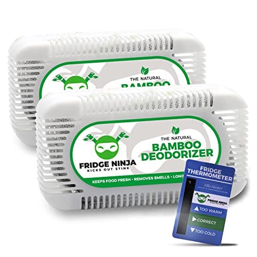 Fridge Ninja Natural Fridge Fresheners (2 Pack) - Unscented Charcoal Fridge - Picture 1 of 6