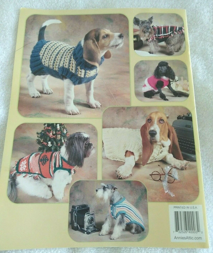 Annie's Attic Knit Pet Pleasers 6 Dog Sweater Leaflet 2002 - Image 2 of 4