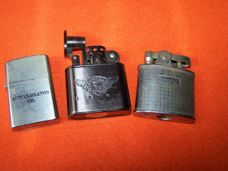LOT OF 3 CIGARETTE LIGHTERS (need repair or cleaning)