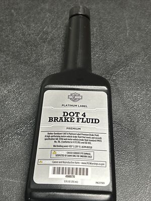 12oz OEM HARLEY DAVIDSON - ''PLATINUM LABEL'' - DOT 4 BRAKE FLUID - NEW