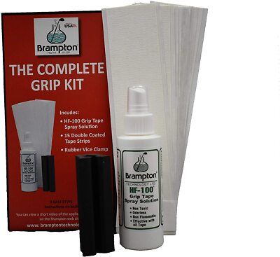 Brampton Complete Golf Grip Kit (15 Tape Strips, Vice Clamp,4 oz HF-100 Sprayer)