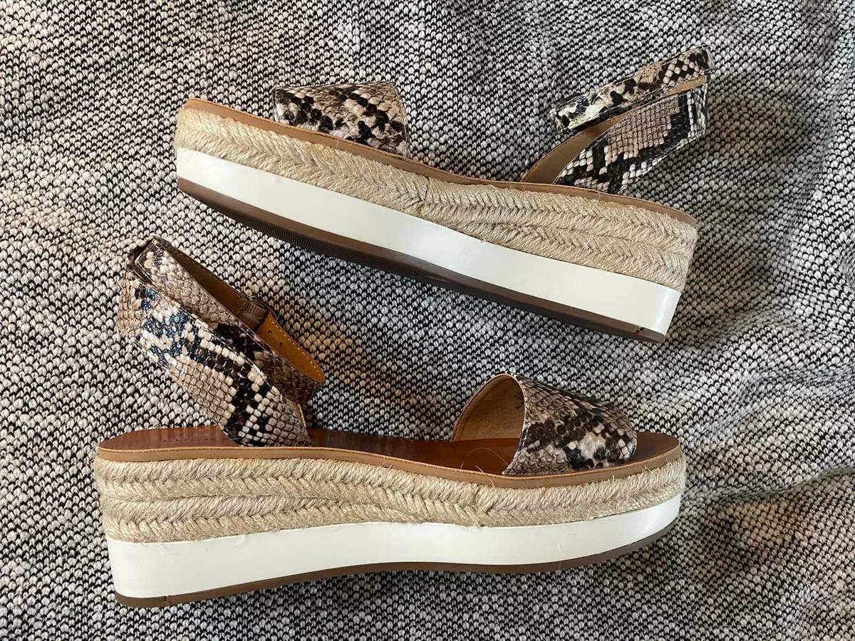 Lucky Brand 8 Jeneka Vegan Friendly Snakeskin Espadrille Wedge