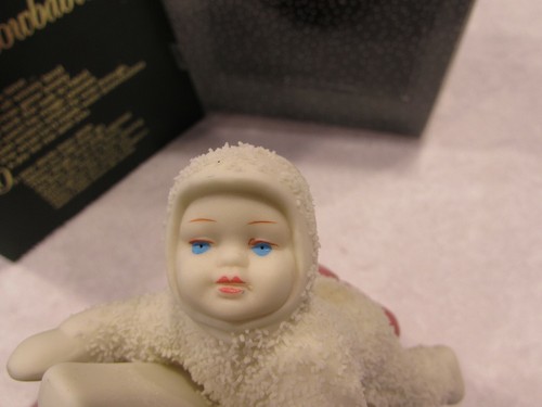 Department 56 Snowbaby “Hold on tight” retirado en caja 7654-1 Snowbaby trineo vientre - Imagen 7 de 10