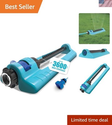 Efficient Adjustable Spray Oscillating Sprinkler - Max Coverage & Precision