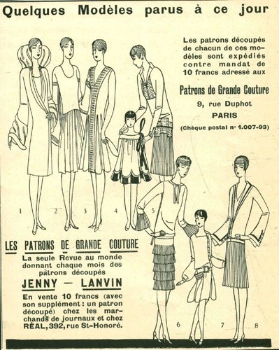 Antique Les Patrons de Haute Couture Lanvin 1927 Magazine Issue Advertising