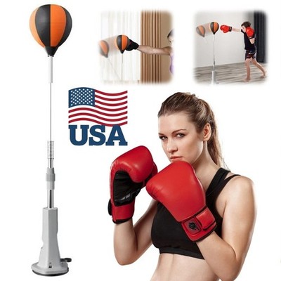 Adjustable Boxing Bag Punching Bag with Stand & Reflex Ball for Home Workout USA