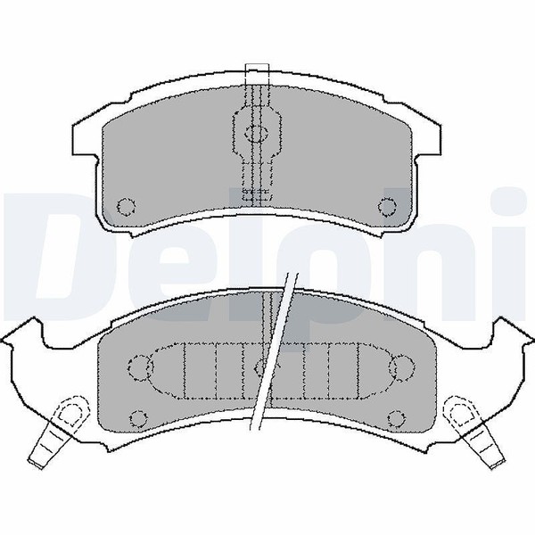 Delphi Bremsbelagsatz, Scheibenbremse Vorderachse U.A. FüR Buick, Cadillac-image