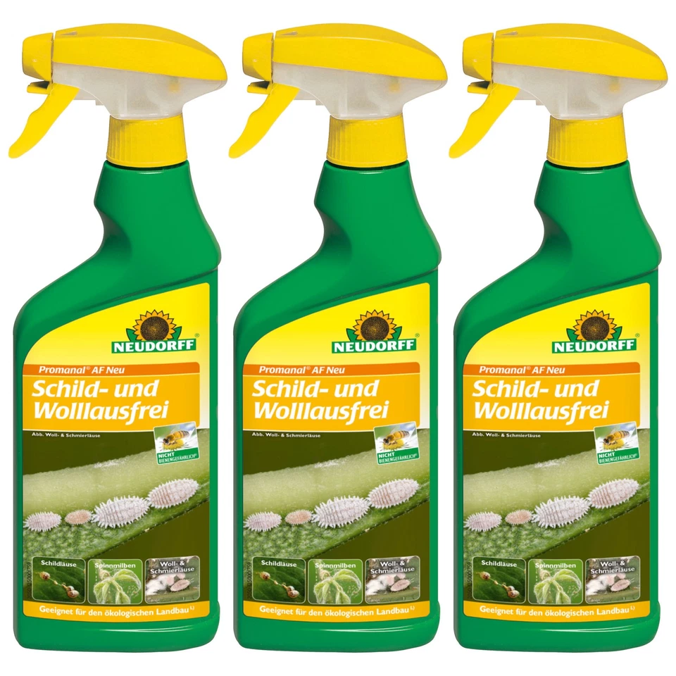 Neudorff Promanal AF Neu Schild und Wolllausfrei 3x 500 ml Schildläuse Wollläuse