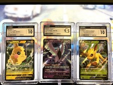 Pokémon Morpeko V & Galarian Articuno V & Leafeon V CGC Graded Holo Card Lot