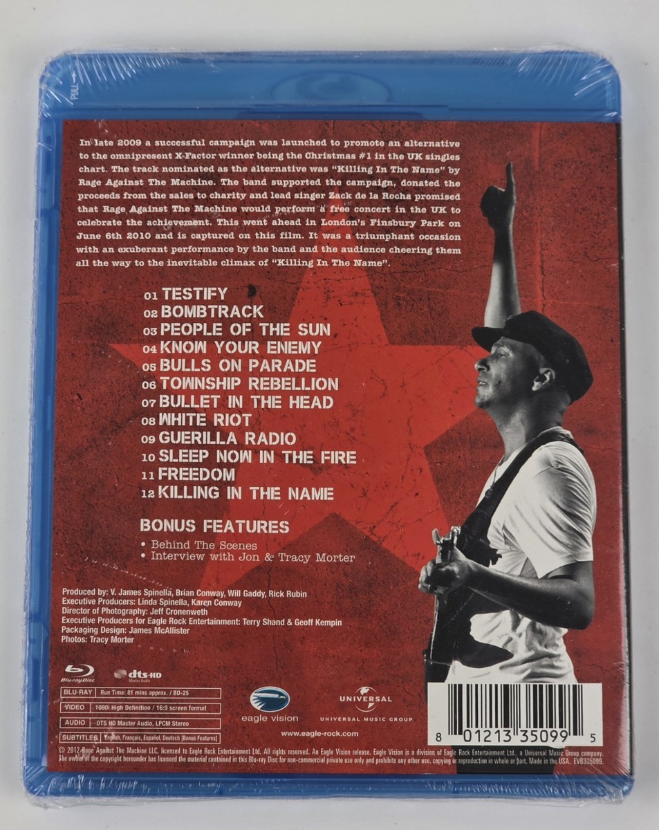 Rage Against the Machine: Live at Finsbury Park Blu-ray (2015) NEW