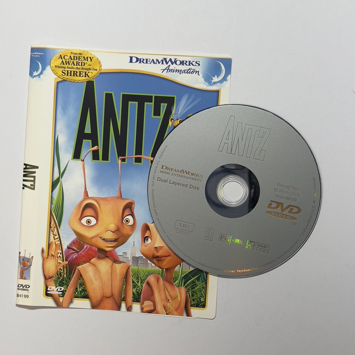 Antz DVD 2002 DreamWorks Animation PG Tim Johnson Eric Darnell DVD