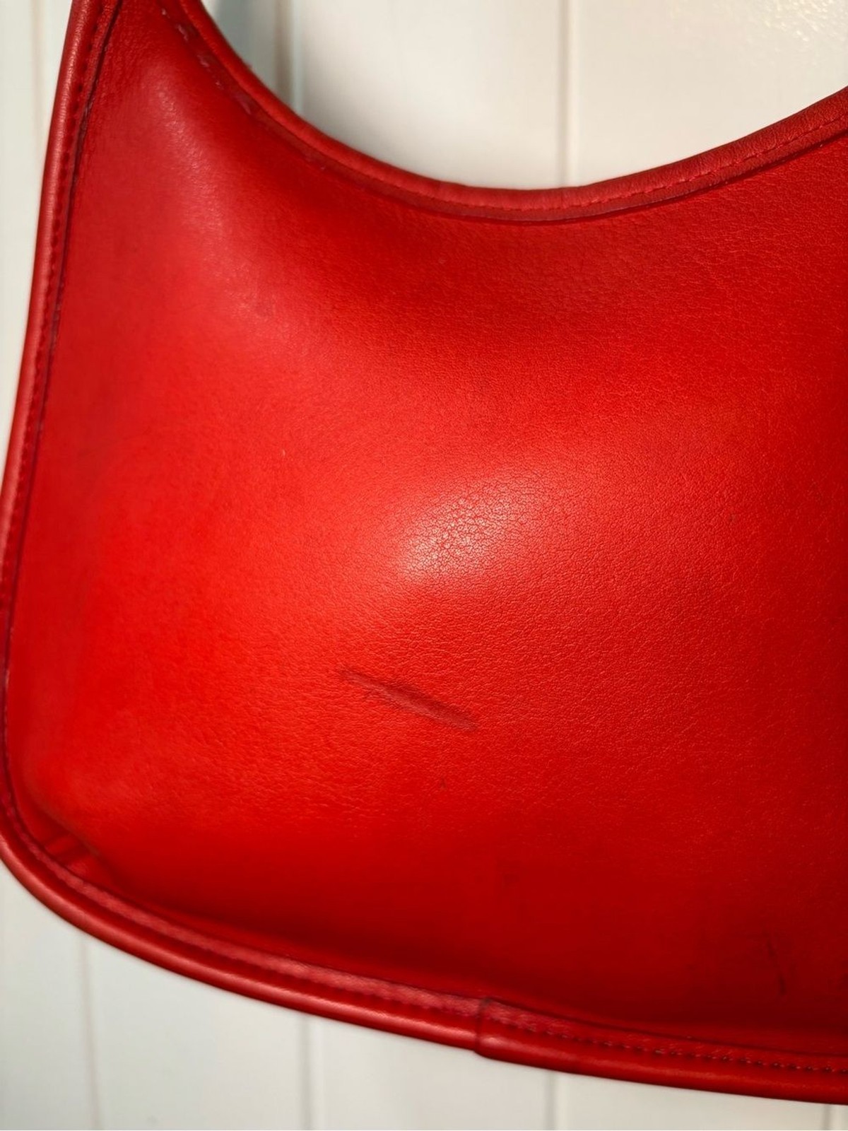Vintage Coach Mini Ergo Red Zip Bag Hobo Shoulder Bag… - Gem