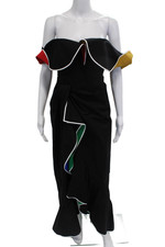 Rosie Assoulin Women Mermaid Black Long Dress Zip Size XS