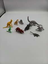 Vintage Lot of 9 Prehistoric Dinosaurs Marx Free Shipping T1688