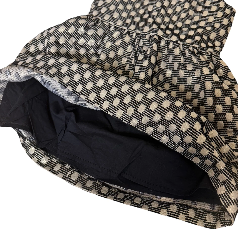 Vestido de Fiesta Egg By Susan Lazar Metálico Dorado Negro Ajuste y Acampanado 2 Años bv Foto 4 de 4