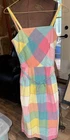 Vintage Sun-Tanner Dorothy Cox Midi 1960’s Pastel Sheath Strappy Sleeve Dress