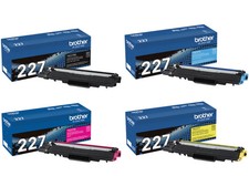      Brother TN227 High Yield Toner Set Black, Cyan, Magenta, Yellow OEM     