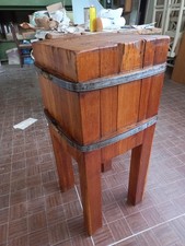 Ceppo Da Macellaio Antico Finemente Restaurato