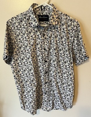 Robert Graham ''Atami'' skull print 100% Cotton short-sleeve shirt men s M