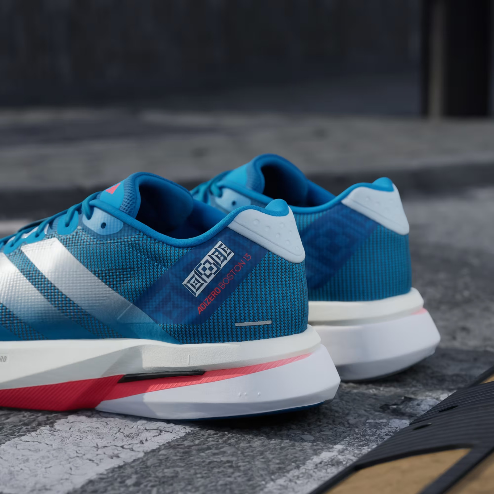 Adizero Boston 13 Men's Shoes in Solar Blue/Silver Metallic/Dark Solar Blue image 6