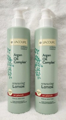 2 Bottles Lacoupe Argan Oil Renewing Body LOTION 12.17oz Best Western Exclusive