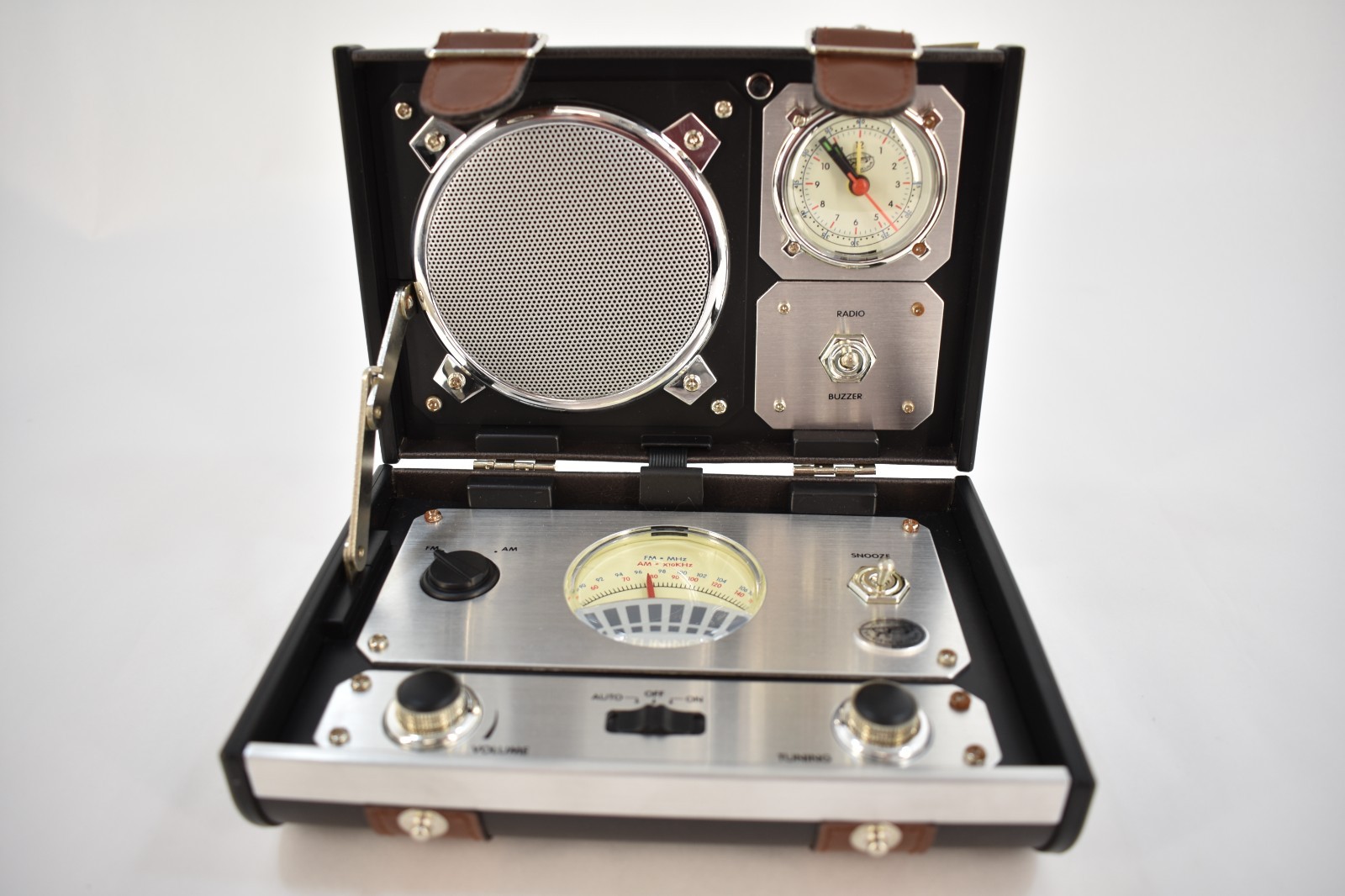 Spirit of St. Louis Travel Series Radio Alarm Clock -WORKS! Mini Trunk