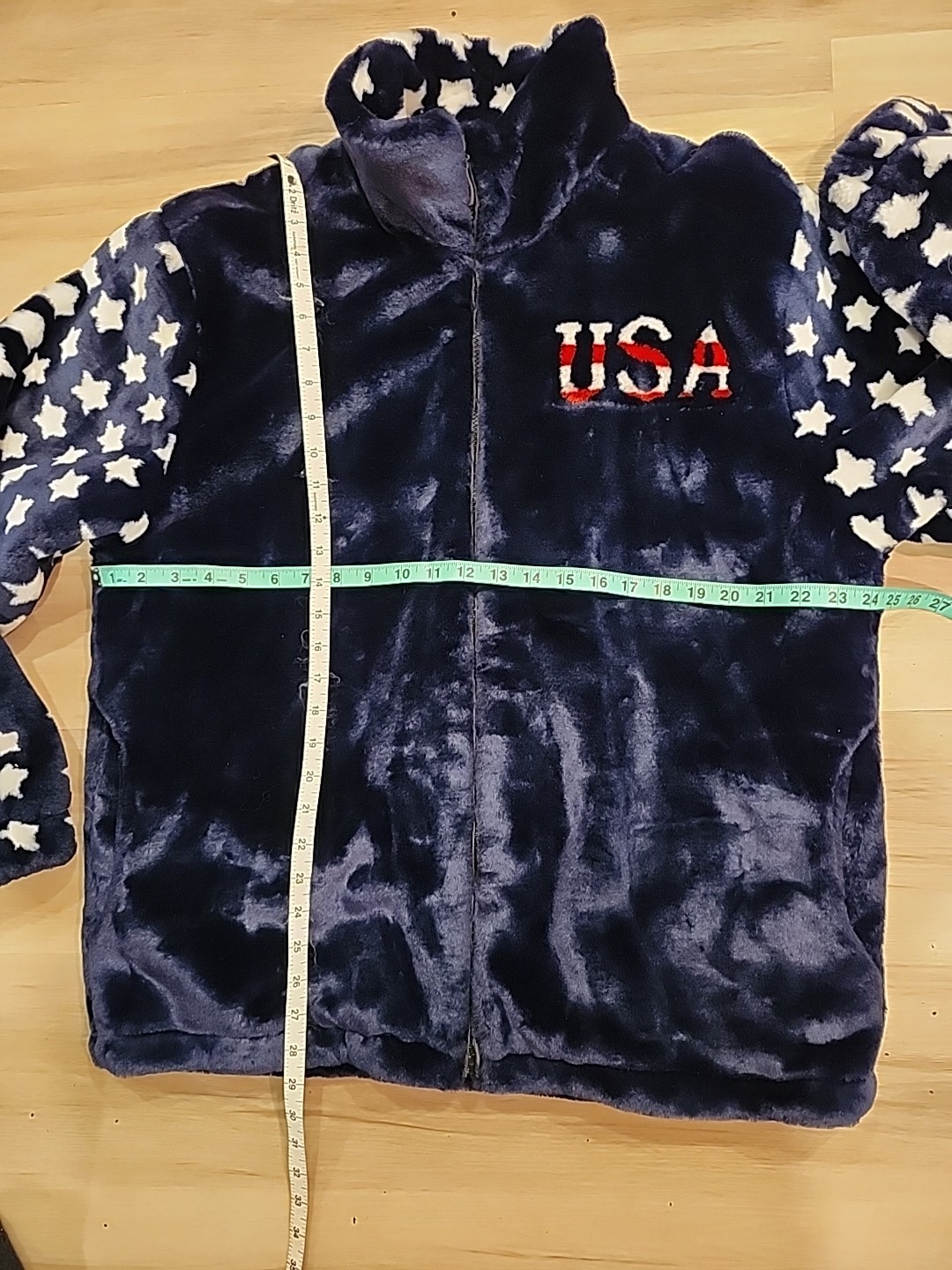 AMERI MODE USA Red White Blue Zip Long Sleeve Fau… - image 7