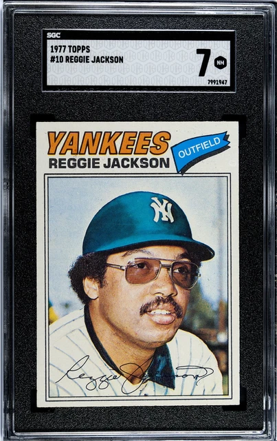 REGGIE JACKSON 1977 TOPPS #10 SGC 7 PERFECT CENTERING STRONG CARD