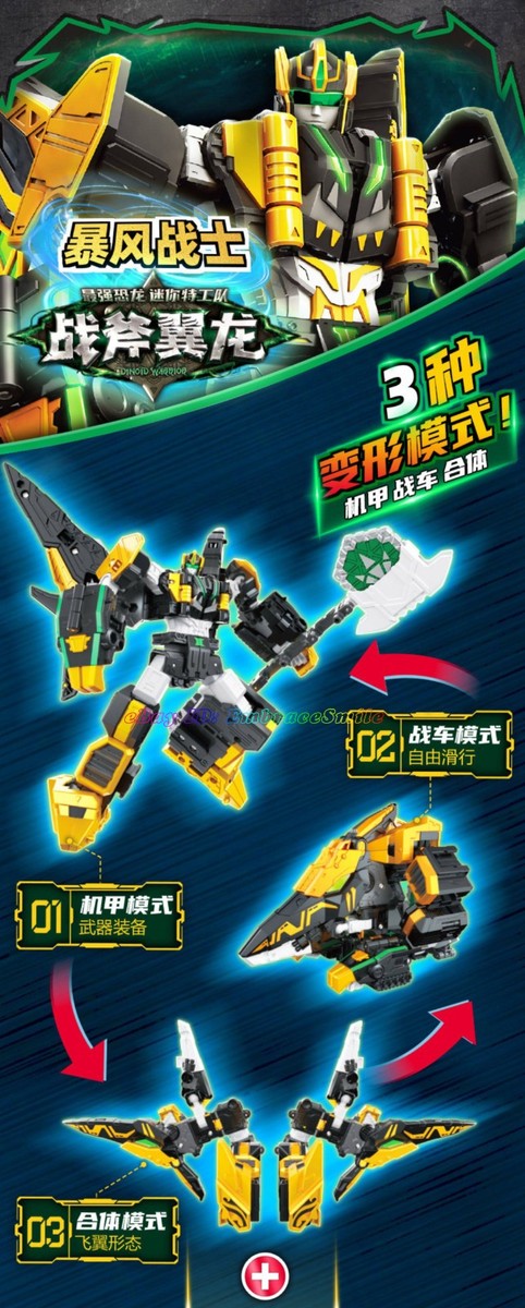 Miniforce Dinoid Warrior Rex Kaiser 7-Headbots D9 D7 Great