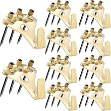 Picture Frame Hangers Hooks with Nails 10 Pack