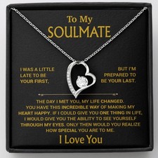 To My Soulmate Necklace, Soulmate Gift, Gift For Girlfriend, Christmas Gift