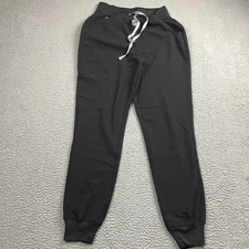 Figs Zamora High Waist Jogger Scrub Pants Womens XS Extra Small Nurse Black